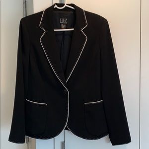 INC blazer black with white stitching. Size 10